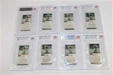 Twenty-Seven (27) 1936 John Cotton Ltd Golf Strokes Beckett Graded Cards