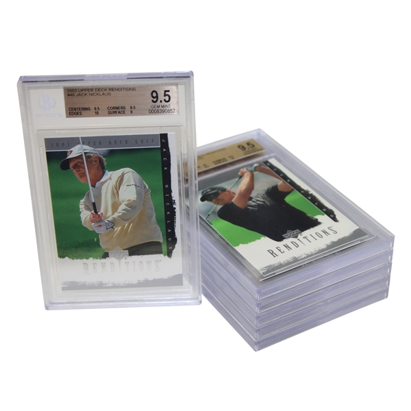 Six (6) Upper Deck Renditions Beckett Graded Cards