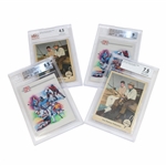 Two (2) 1991 Pro Set Promo Cards & (2) 1959 Fleer Ted Williams/ Sam Snead Cards Becket Graded