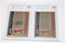 Two (2) 1991 Pro Set Promo Cards & (2) 1959 Fleer Ted Williams/ Sam Snead Cards Becket Graded