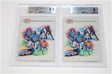 Two (2) 1991 Pro Set Promo Cards & (2) 1959 Fleer Ted Williams/ Sam Snead Cards Becket Graded