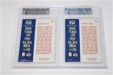 Two (2) 1991 Pro Set Promo Cards & (2) 1959 Fleer Ted Williams/ Sam Snead Cards Becket Graded