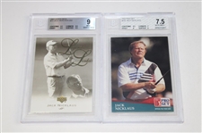 Six (6) Assorted Beckett Graded Cards & Three (3) Jack Nicklaus Cards