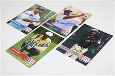 Lee Elder, Calvin Peete, Jim Dent & Walter Morgan Signed Pro Set Golf Cards JSA ALOA