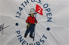Bryson DeChambeau signed 2024 US Open at Pinehurst No. 2 Flag Display - Framed JSA #AZ84124