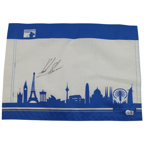 Henrick Stenson Signed European Tour Flag Beckett #BS38759