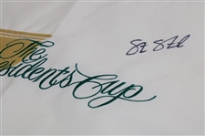 Steve Stricker Signed 2009 Presidents Cup Embroidered Flag JSA #H42732