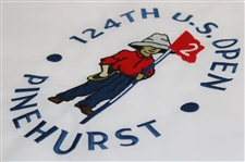 Ludvig Aberg Signed 2024 U. S. Open At Pinehurst Embroidered Flag Beckett #BP90116