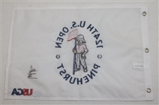 Ludvig Aberg Signed 2024 U. S. Open At Pinehurst Embroidered Flag Beckett #BP90116