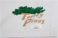 Sahith Theegala Signed Farmers Insurance Open at Torrey Pines Flag JSA #AP23711
