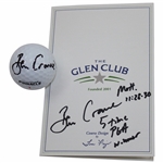 Ben Crane Signed Glen Club Scorecard & Pinnacle Golf Ball JSA ALOA