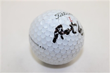 Art Wall Signed Titleist 1 Logo Golf Ball JSA ALOA