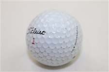 Art Wall Signed Titleist 1 Logo Golf Ball JSA ALOA