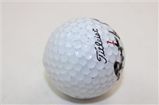Art Wall Signed Titleist 1 Logo Golf Ball JSA ALOA