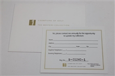 Middlecoff, Palmer, Nicklaus, Seve & others Signed Champions of Golf Masters Collection Foil Set in Box/Binder