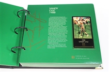 Middlecoff, Palmer, Nicklaus, Seve & others Signed Champions of Golf Masters Collection Foil Set in Box/Binder
