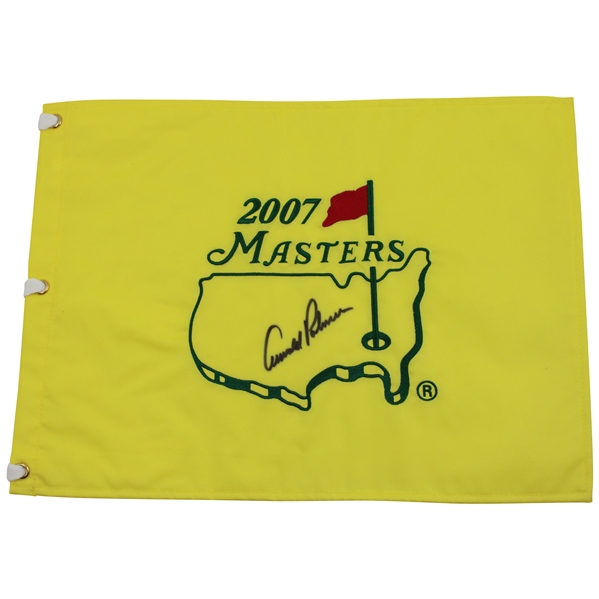 Arnold Palmer Signed 2007 Masters Tournament Embroidered Flag JSA ALOA