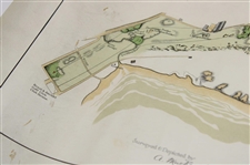 Original 1924 The Old Course St. Andrews Aerial Map Surveyed & Depicted by MacKenzie