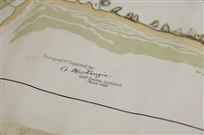 Original 1924 The Old Course St. Andrews Aerial Map Surveyed & Depicted by MacKenzie