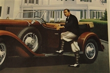 Modern Golf Print by Mary Ann Lasher-Walter Hagen w/ His Roadster