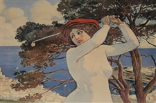 Golf at Monte Carlo Reproduction Print