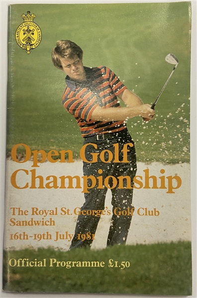 1981 OPEN Championship at Royal St Georges Program