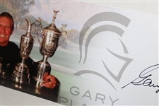 Gary Player Signed Grand Slam Trophy Panoramic 36 1/4x12 Collage JSA ALOA
