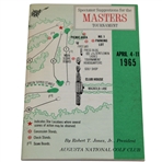 1965 Masters Tournament Spectator Guide - Jack Nicklaus Winner
