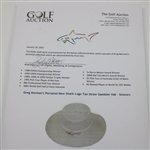 Greg Norman's Personal New Shark Logo Tan Straw Gambler Hat - Unworn