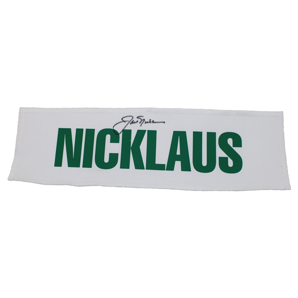 Jack Nicklaus Signed Nicklaus Caddie Jacket White w/Green Nameplate JSA ALOA