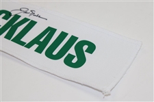 Jack Nicklaus Signed 'Nicklaus' Caddie Jacket White w/Green Nameplate JSA ALOA