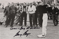 Gary Player Signed Back & White at St. Andrews 16x20 Photo w/'Arnie St. Andrews' JSA #CE33710