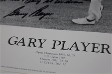 Gary Player Signed Back & White at St. Andrews 16x20 Photo w/'Arnie St. Andrews' JSA #CE33710