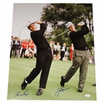 Jack Nicklaus & Gary Player Signed Oversized 16x20 Swing Photo JSA #CE33721