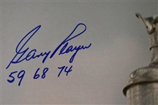 Gary Player Signed Claret Jug 16x20 Photo w/'59 68 74' JSA #CB46496
