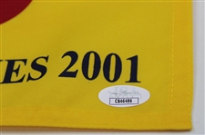 Gary Player Signed 2001 The OPEN at Royal Lytham & St. Annes Flag w/'59 68 74' JSA #CB46486