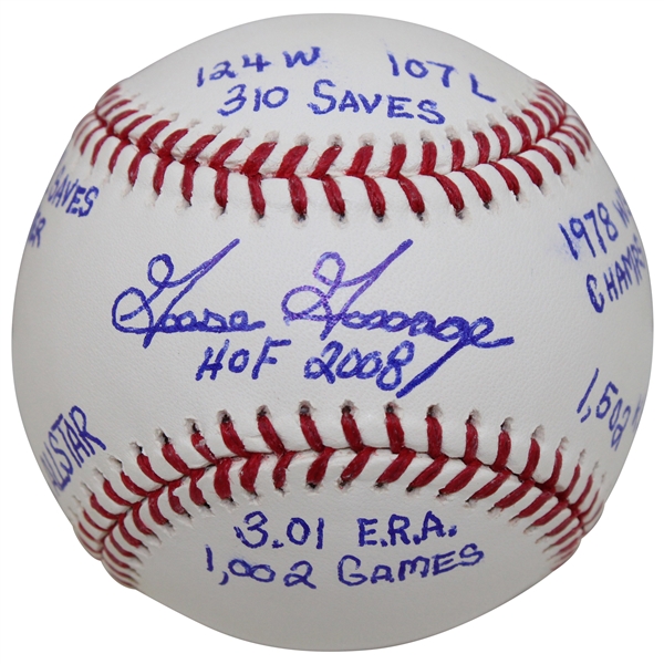 MLB HOF Pitcher Goose Gossage Signed Rawlings Official Baseballs w/Full Stats Inscriptions JSA ALOA