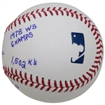 MLB HOF Pitcher Goose Gossage Signed Rawlings Official Baseballs w/Full Stats Inscriptions JSA ALOA
