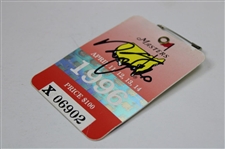 Nick Faldo Signed 1996 Masters Tournament SERIES Badge #X06902 JSA ALOA