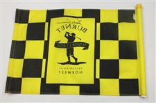 Hale Irwin Signed Burnet Sr. Classic Black & Yellow Course Flag JSA ALOA