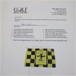 Hale Irwin Signed Burnet Sr. Classic Black & Yellow Course Flag JSA ALOA