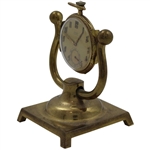 1922 Gruen Verithin 14k Gold Desk Clock Compliments Of Uniontown Country Club To Joe Kirkwood