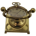 1922 Gruen Verithin 14k Gold Desk Clock Compliments Of Uniontown Country Club To Joe Kirkwood