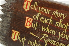 Joe Kirkwood's Hard Luck Shots Wooden Sign