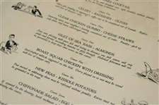 1923 Open Championship 'Bon Voyage To American Pros' Dinner Menu