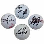 Adam Scott, Justin Rose, Colin Morikawa & Patrick Cantlay Signed Logo Golf Balls  JSA ALOA