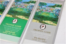 2002 US Open at Bethpage Black Complete Ticket Set - Tiger Woods Winner