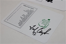Fred Couples (w/'92') & Ludvig Aberg Signed Augusta National Scorecards JSA ALOA