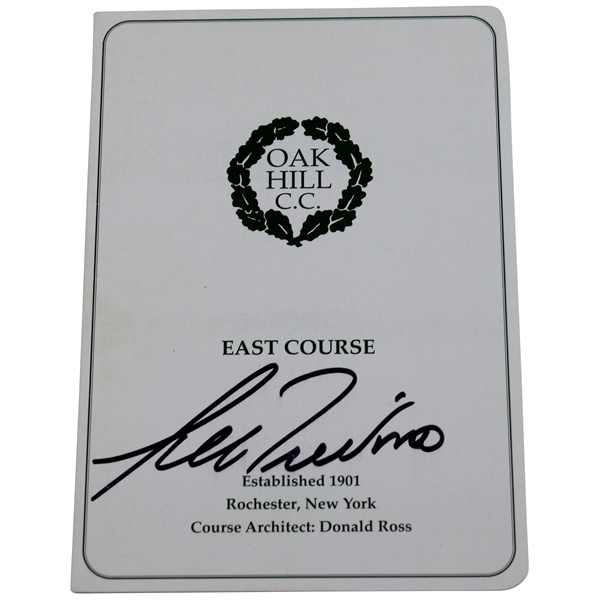 Lee Trevino Signed Oak Hill C.C. East Course Scorecard JSA ALOA