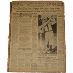 1930 Atlanta Constitution Bobby Jones "Golfdoms King" Newspaper Article/Photo